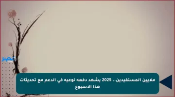 ملايين المستفيدين.. 2025 يشهد دفعة نوعية في الدعم مع تحديثات هذا الأسبوع